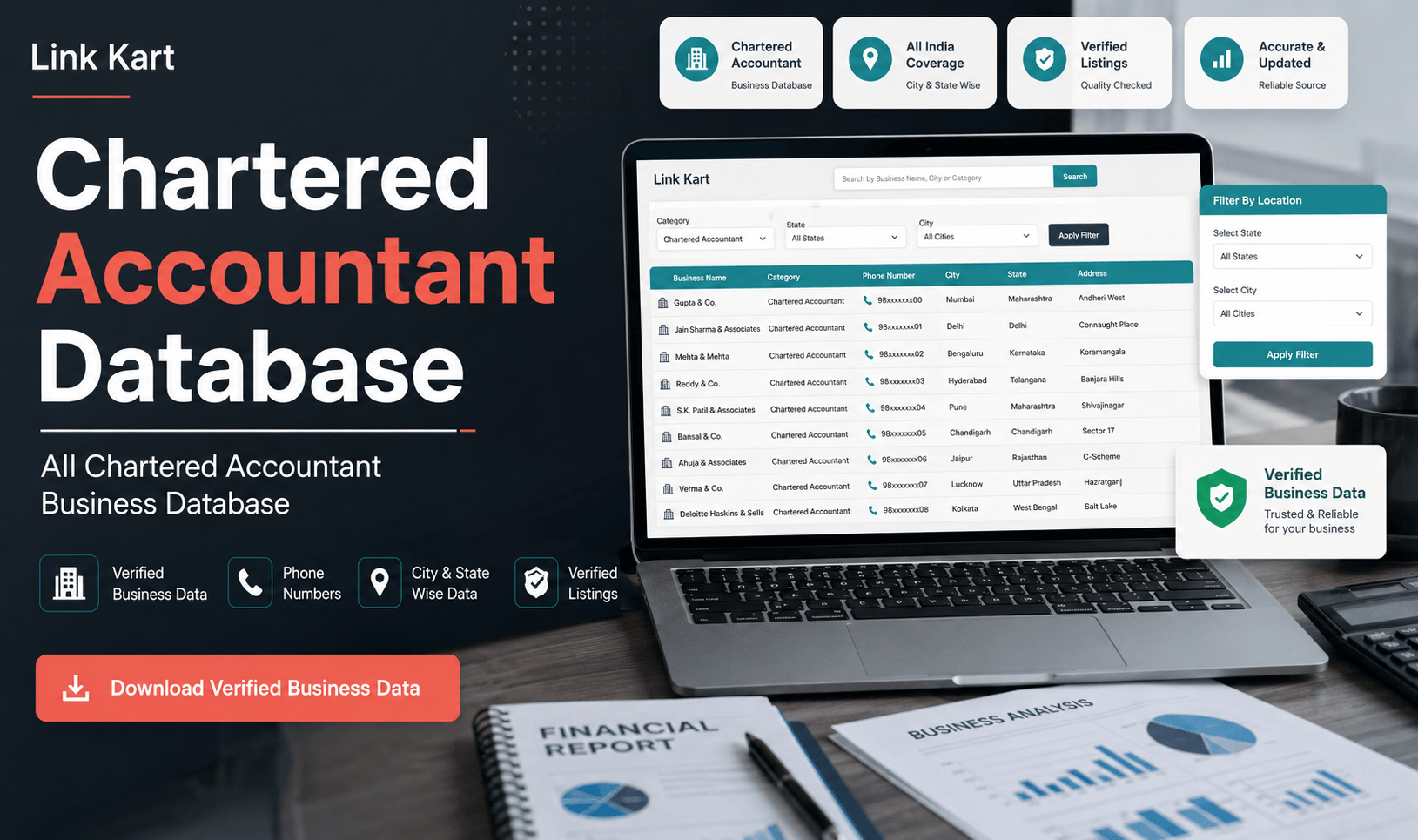Chartered Accountant Database | Link Kart