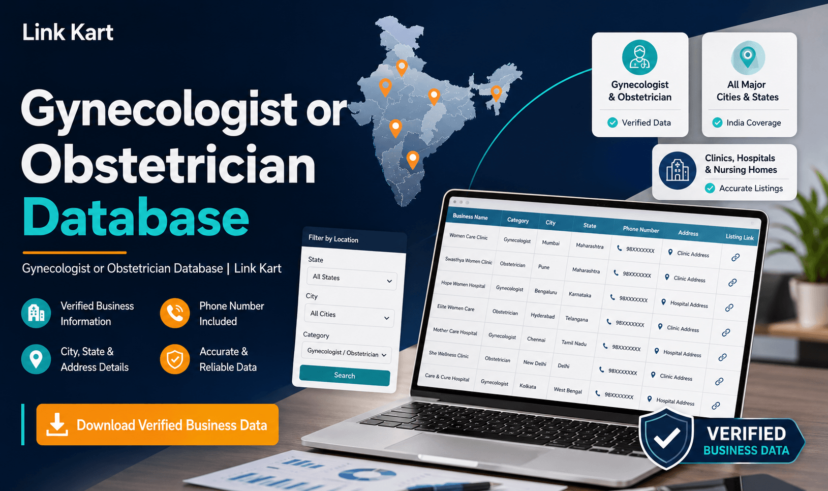 Gynecologist or Obstetrician Database | Link Kart
