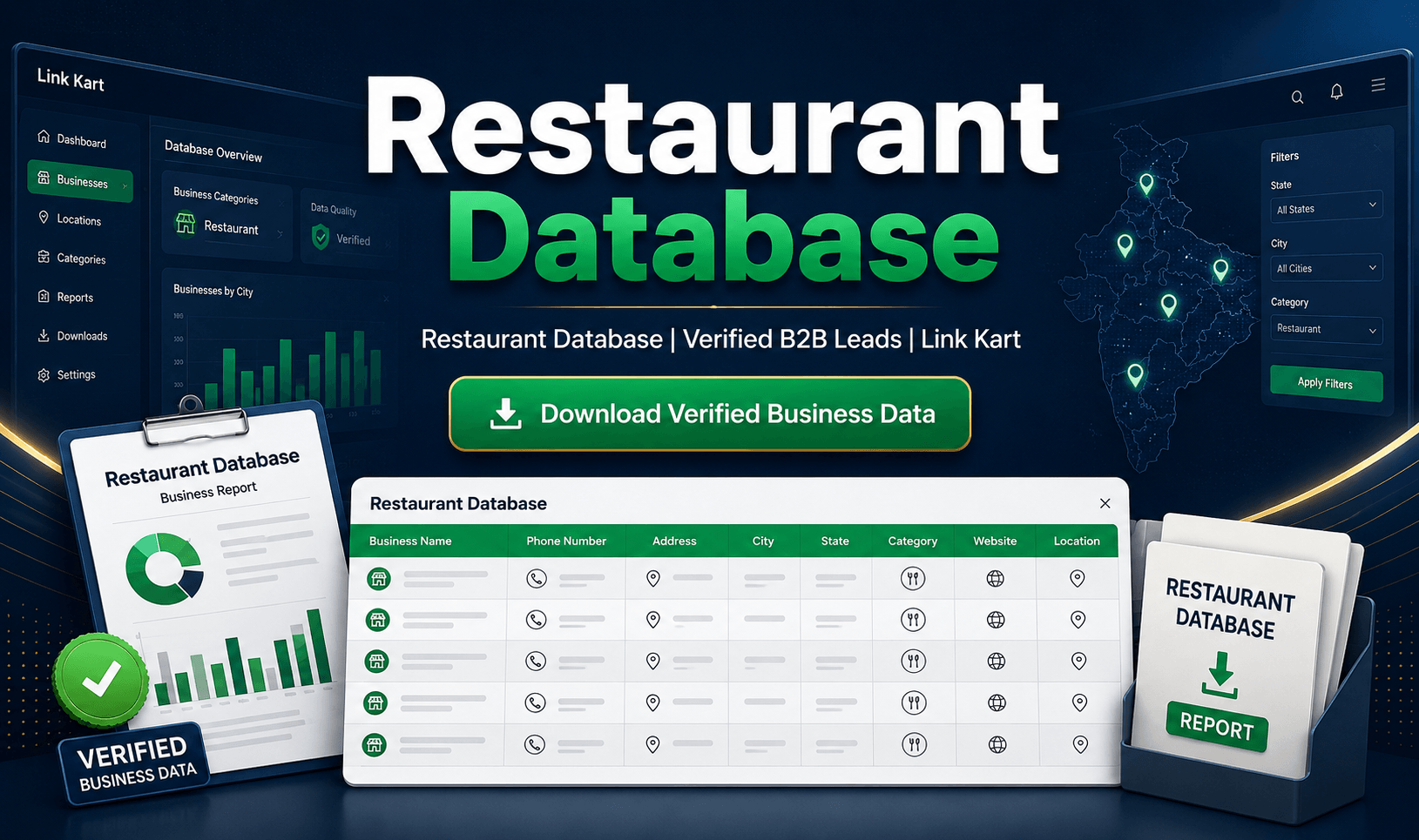 Restaurant Database | Verified B2B Leads | Link Kart